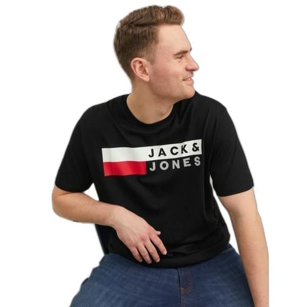 T-shirt - Jack & Jones - Corp Logo PLS - Svart - 7XL - Kort ärm - Rundad hals