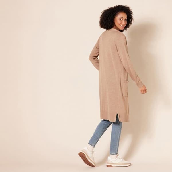 Essentials cardigan - WAE35008FL18-Cam-XL - Amazon Lätt lång väst (stora storlekar tillgängliga) Dam