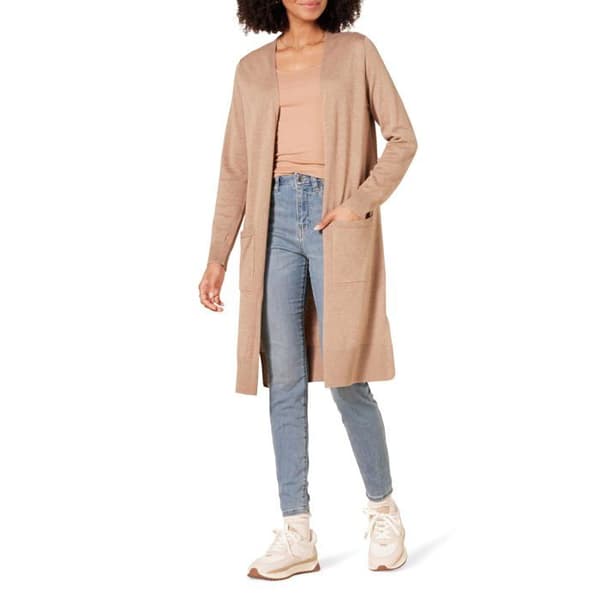 Essentials cardigan - WAE35008FL18-Cam-XL - Amazon Lätt lång väst (stora storlekar tillgängliga) Dam