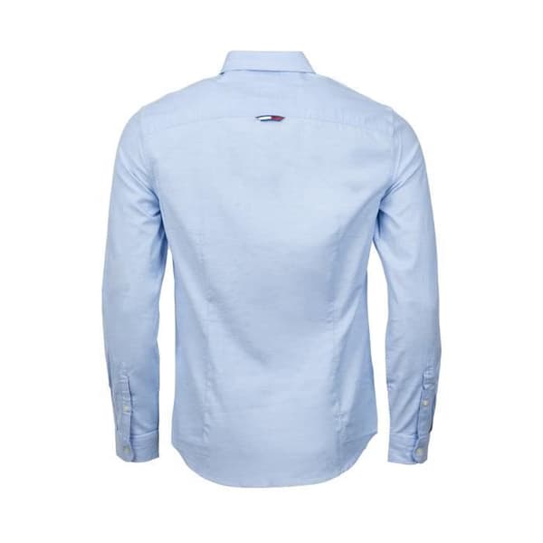 Skjorta herr slim - Tommy Jeans - Oxford - Ljusblå - Långa ärmar - Ekologisk bomull
