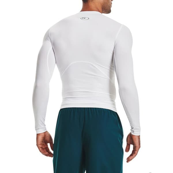 Sporttröja - Under Armour - HG Armour Comp LS - Vit - Långa ärmar - Andas