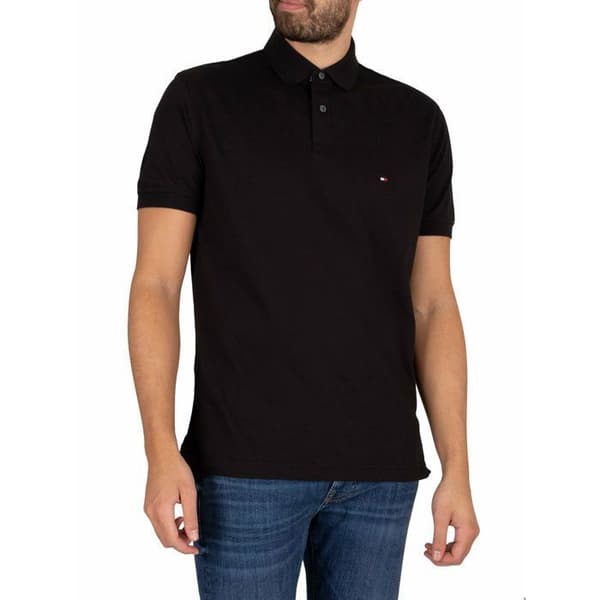 Polo - Tommy Hilfiger - 1985 - Svart - Kort ärm - Klassisk krage