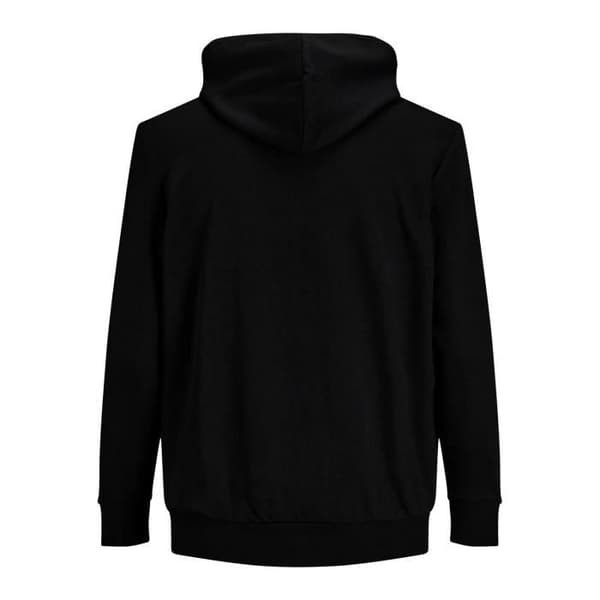 Huvtröja med dragkedja - Jack &amp; Jones - Svart - 85% Bomull - 15% Polyester - 7XL