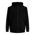 Miniatyrbild 1 av 4: Huvtröja med dragkedja - Jack &amp; Jones - Svart - 85% Bomull - 15% Polyester - 7XL