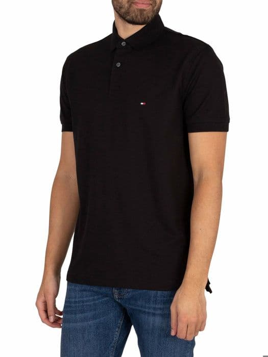 Polo - Tommy Hilfiger - 1985 - Svart - Kort ärm - Klassisk krage