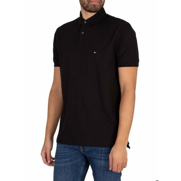 Polo - Tommy Hilfiger - 1985 - Svart - Kort ärm - Klassisk krage
