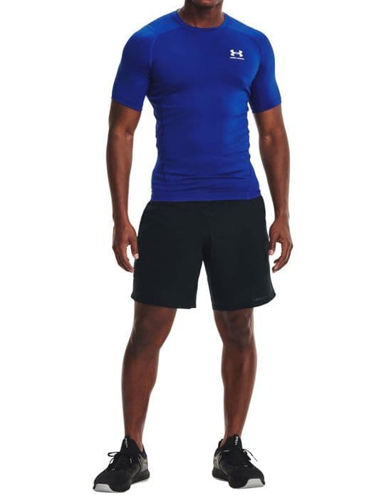 Sportst-shirt - Under Armour - HG Armour Comp SS - Blå - Korta ärmar - Andningsbar