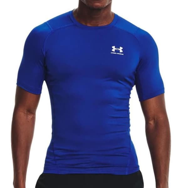 Sportst-shirt - Under Armour - HG Armour Comp SS - Blå - Korta ärmar - Andningsbar