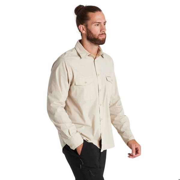 Långärmad skjorta - Craghoppers - Kiwi - Beige - Andningsbar - Ej vattentät