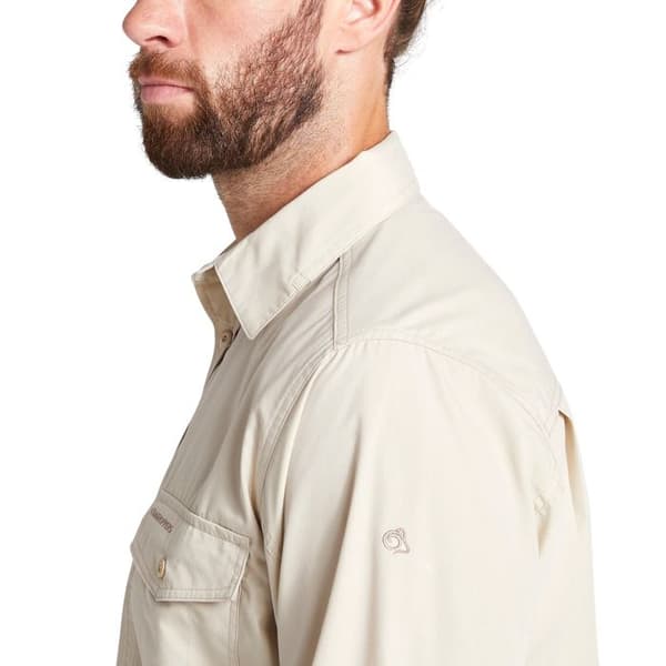 Långärmad skjorta - Craghoppers - Kiwi - Beige - Andningsbar - Ej vattentät