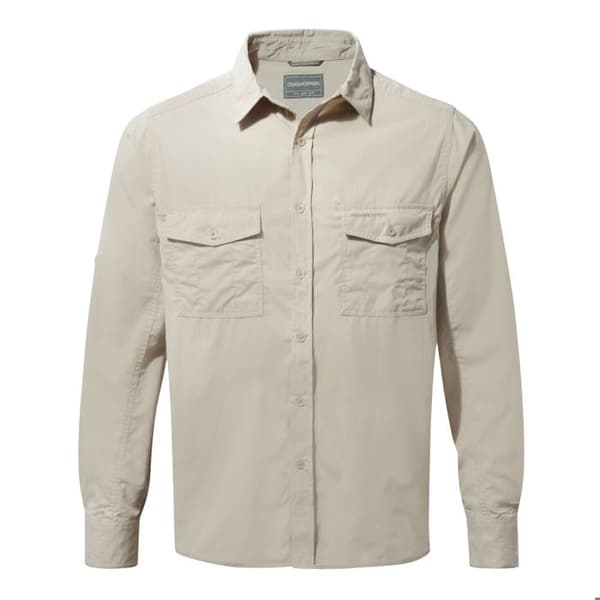 Långärmad skjorta - Craghoppers - Kiwi - Beige - Andningsbar - Ej vattentät