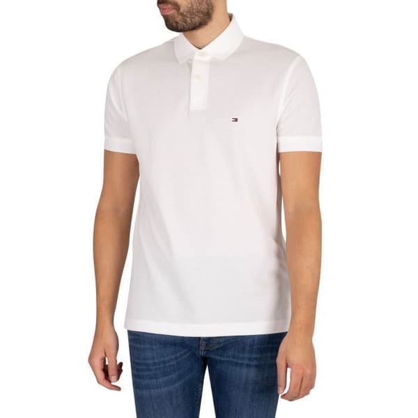 Polo - Tommy Hilfiger - 1985 - Vit - Korta ärmar - Klassisk krage