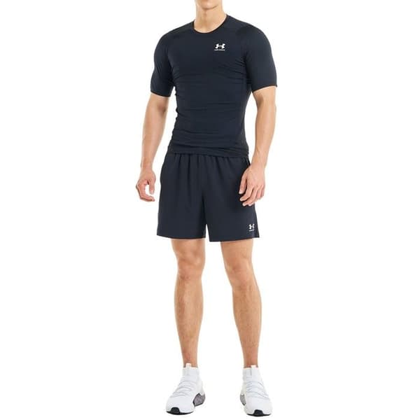 Sport T-shirt - Under Armour - HG Armour Comp SS - Svart - Kortärmad - Andningsbar