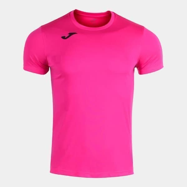 Joma Record II tröja - Ljus neonrosa t-shirt för män - Löpning - 8/10 år