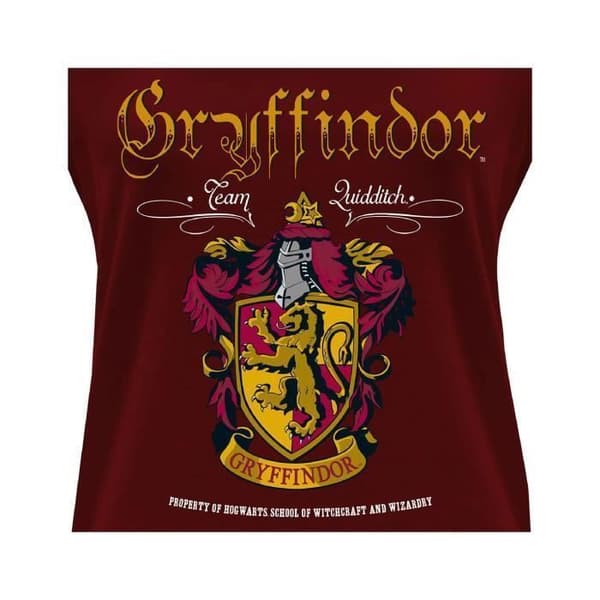T-shirt Dam - Harry Potter - Gryffindor Goth Blason - 100% bomull - Korta ärmar - Rund hals