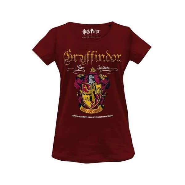 T-shirt Dam - Harry Potter - Gryffindor Goth Blason - 100% bomull - Korta ärmar - Rund hals