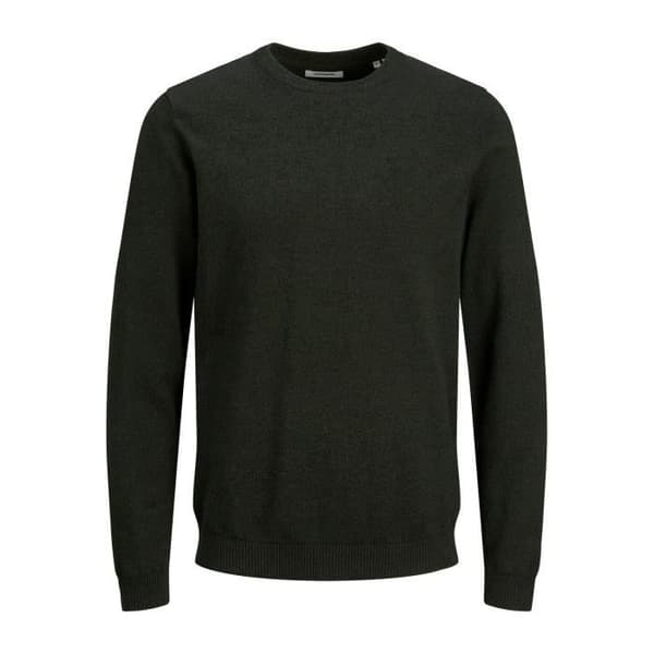 Pull - Jack & Jones - Basisk - Rund hals - Slim - 100% Bomull - Mörk grön