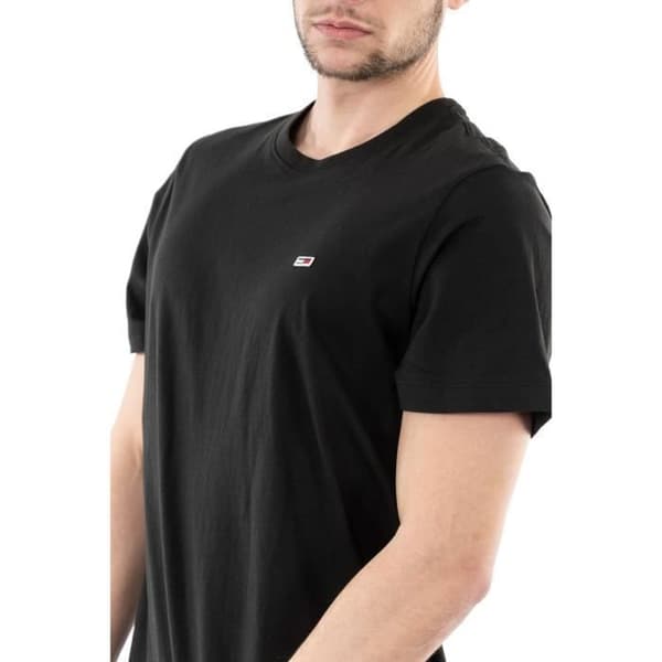 T-shirt - Tommy Jeans - Klassisk Jersey BDS - Svart - Kort ärm - Klassisk krage