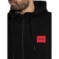 Miniatyrbild 4 av 6: Sweat med dragkedja - HUGO BOSS - Daple212 - Bomullsfleece - Logotypmärke - Svart