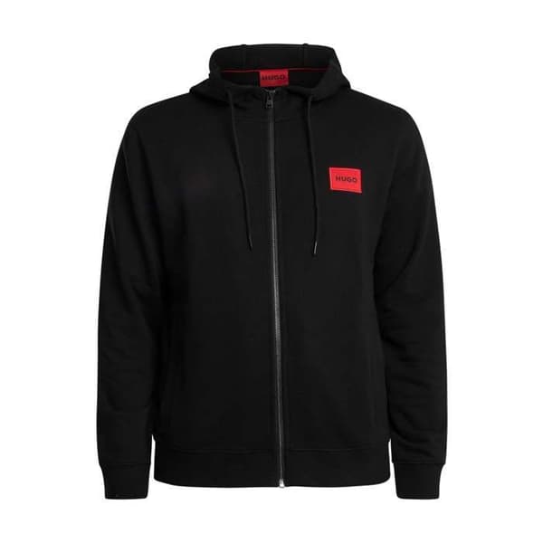 Sweat med dragkedja - HUGO BOSS - Daple212 - Bomullsfleece - Logotypmärke - Svart