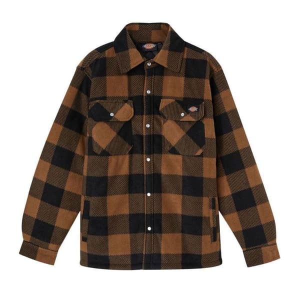 Quilted shirt - Dickies - Portland - Kaki - Långa ärmar - Loose fit