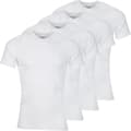 Miniatyrbild 1 av 2: Vit T-shirt med V-ringad ekologisk bomull för män - ATHENA - 4-pack