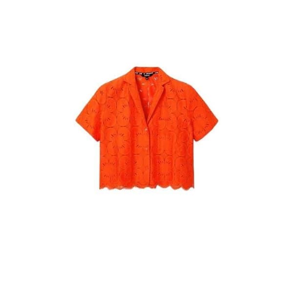 DESIGUAL Damskjorta Orange Polyamid GR77286