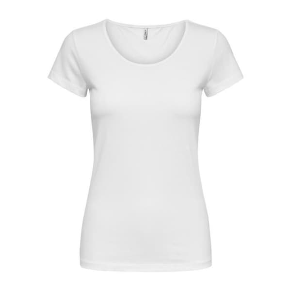 T-shirt dam - Only - Live love life - Korta ärmar - Rund hals - Tight fit