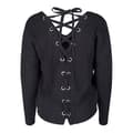 Miniatyrbild 6 av 6: Sweatshirt - Urban Classic - bak snörning - Noir - Långa ärmar - V-ringning