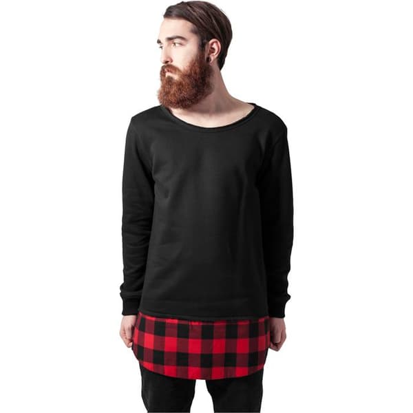 T-shirt - URBAN CLASSICS - Lång Flanell Botten - 100% bomull - Långärmad - Unisex
