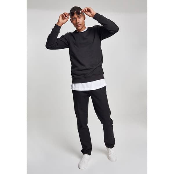 T-shirt - Urban Classics - Rundhals - Mörkgrå - Långa ärmar - French Terry 250g/m²