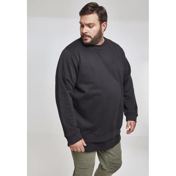 T-shirt - Urban Classics - Rundhals - Mörkgrå - Långa ärmar - French Terry 250g/m²