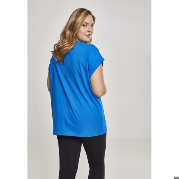 T-shirt damstorlekar - Urban Classic - Fluorescerande blå - Långa ärmar - 100% bomull - Vid passform