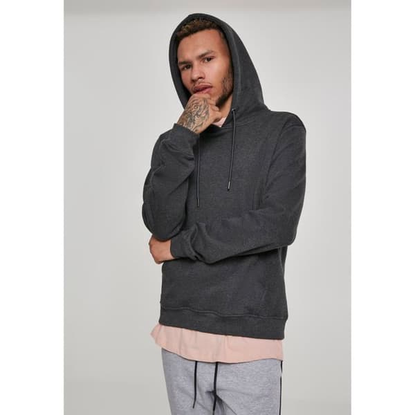 Huvtröja - Urban Classic - Basic Terry - Mörkbrun - Långa ärmar - Känguruficka