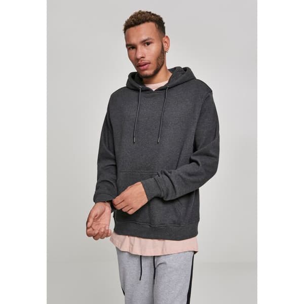 Huvtröja - Urban Classic - Basic Terry - Mörkbrun - Långa ärmar - Känguruficka