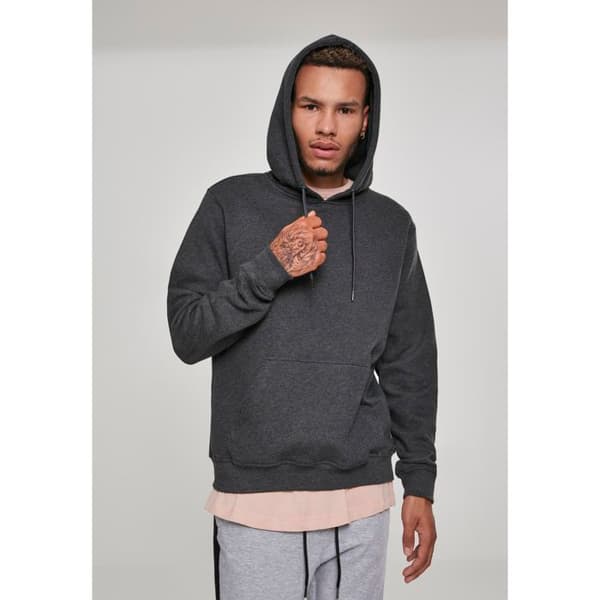 Huvtröja - Urban Classic - Basic Terry - Mörkbrun - Långa ärmar - Känguruficka