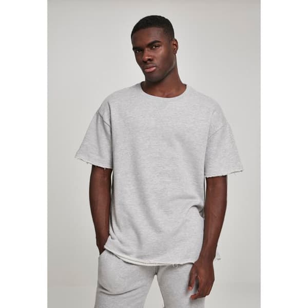 T-shirt - Urban Classic - Fiskbensmönster - Ljusgrå - Korta ärmar - Regular