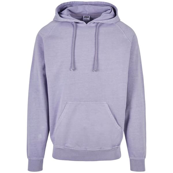 Huvtröja - Urban Classics - Overdyed - Ljuslavendel - Långa ärmar - Känguruficka