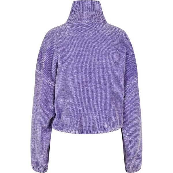 Sweatshirt - Urban Classics - Hög Krage - Dam - Långa Ärmar - Lavendelblå