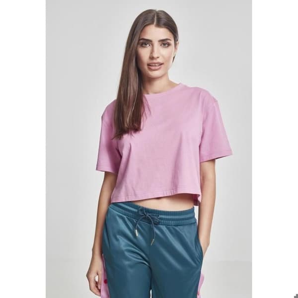 T-shirt dam - URBAN CLASSICS - Oversized - 100% bomull - Korta ärmar - Rundad hals