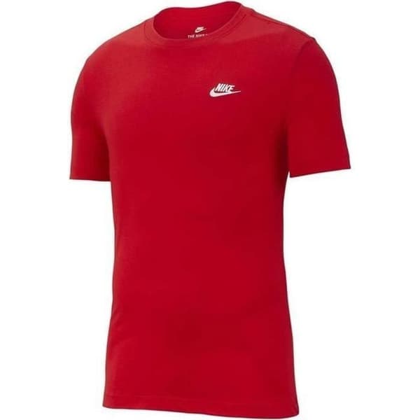 T-shirt Herr - NIKE - Sportswear Club - Röd - 100% Bomull - Korta Ärmar
