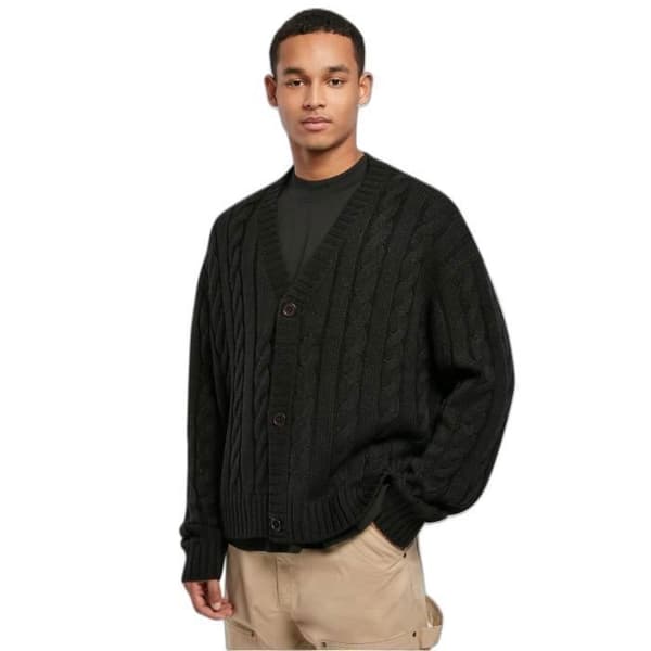 Urban Classics Boxy Cardigan - svart - L