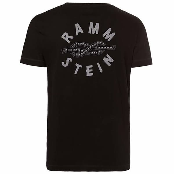 Rammstein T-shirt marin officiell för män Svart med flerfärgad tryck framtill och bakpå