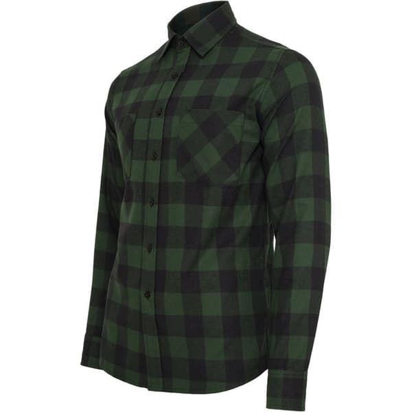 Skjorta - Urban Classic - Flanell - Svart/Skoggrön - Långa Ärmar - Regular