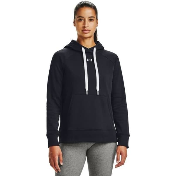 Hoodie dam - Under Armour - Rival Fleece HB - Svart - Bekväm - Andningsbar
