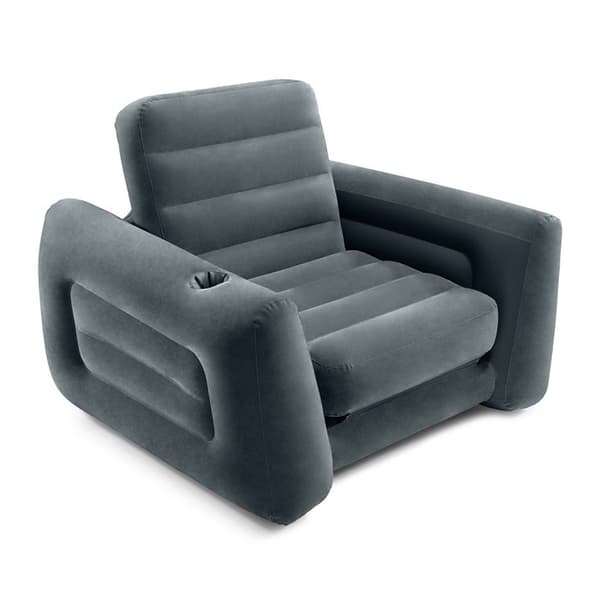 Uppblåsbar stol - INTEX - 66551 - 1 sits - Mörkgrå - Mått 224x117x66 cm