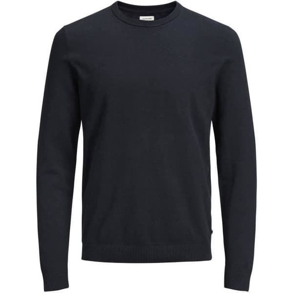 Dra enfärgad tröja i trikå - JACK & JONES - Mörkblå blazer - Klassisk krage - Herr - Bekväm i bomull