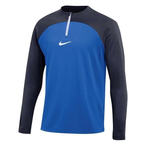 NIKE Drifit Academy Sweatshirt Blå Herr - Huvkrage - Långa ärmar
