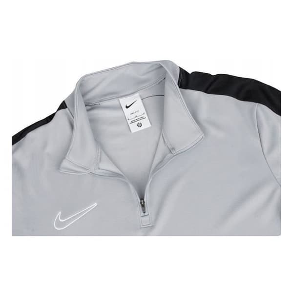 Sweatshirt - NIKE - Academy 23 SS Drill - Grå - Korta ärmar - Hög krage