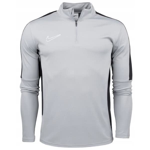 Sweatshirt - NIKE - Academy 23 SS Drill - Grå - Korta ärmar - Hög krage